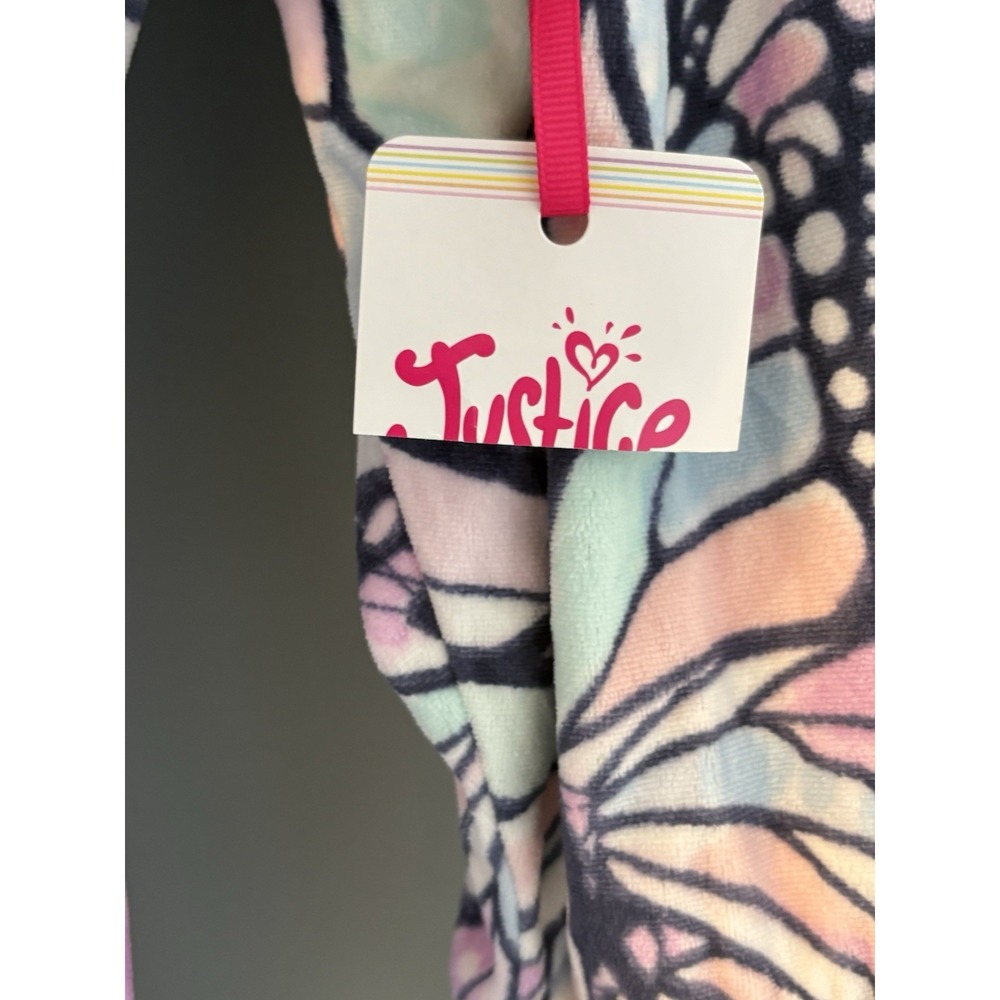Justice Girls XL Romper Butterfly Print Long Sleeve Slate Multi Flame Resistant - Picture 3 of 12